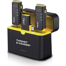 Thonet & Vander VX390 Yayıncı Mikrofon Seti - Yaka Mikrofonu Ortam Gürültü Engelleme 5 Saat Pil Ömrü
