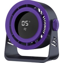 Mi7a Dijital Ekranlı Masaüstü Mini Fan (5 Kademeli Turbo Vantilatör)