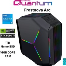 Quantum Gaming Frostnova Arc I5-14400F 16GB Ddr5 1tb Nvme RTX5060TI 16GB Masaüstü Oyun Bilgisayarı