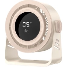Mi7a Dijital Ekranlı Masaüstü Mini Fan (5 Kademeli Turbo Vantilatör)