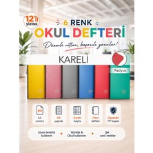 Sry Pp Kapak Spiralli 40 Yaprak A4 Kareli 12 Adet Defter