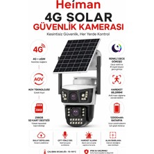 Heiman HM-850 4MP 2 Kameralı Solar PTZ 4G Sim Kartlı Kamera