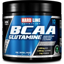 Hardline Bcaa+ Glutamin 120 gr Yeşil Elma Aromalı 10 Porsiyon Fermente Amino Asit Desteği