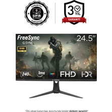 Rampage Cyclops CY25R240 24.5 inç 240Hz Full HD VA Oyun Monitörü 1ms Tepki Süresi