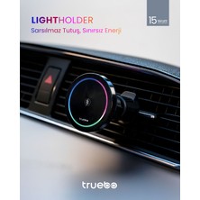 Truebo LightHolder Magsafe Şarjlı RGB Araç Telefon Tutucu