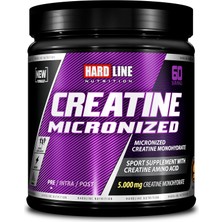 Hardline Nutrition 60 Servis Portakal Aromalı Mikronize Kreatin Toz Enerji Artışı İçin