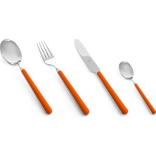 Mepra Fantasia Carrot 4mm Paslanmaz Çelik 72 Parça 12 Kişilik Çatal Kaşık Bıçak Takımı