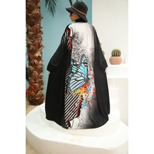 NS Tasarım Kelebek Desen Kimono