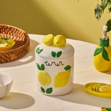 Karaca Lemon Limon Desenli Saklama Kabı 840 ml
