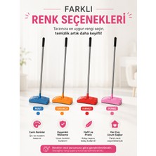 Primeaks Metal Saplı Gırgır | Eğilmeden Temizlik | Bel Dostu | Hafif Plastik Toz Küreği | Ev ve Ofis Için