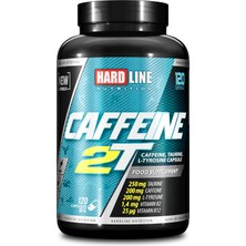 Hardline Nutrition Caffeine 2t 120 Kapsül Türkiye Menşeli Taurin İçeren Gıda Takviyesi