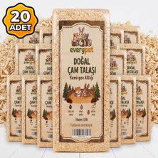 Everypet Doğal Çam Talaşı Kemirgen Altlığı 15 Lt - Tavşan, Hamster, Ginepig Için Tozsuz ve Yüksek Emici 20 Adet