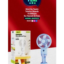 Blic BWFN25 Su Püskürtmeli Mini El Fanı 30ML Su Hazneli 10000 Rpm 3 Kademeli Şarjlı Masaüstü Vantilatör