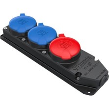 Byes 3*25A 3lü Kauçuk Grup Priz(1 Tri+2 Mono)