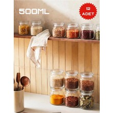 12 Li Sızdırmaz Cam Kapaklı Cam Kavanoz 0.50 L