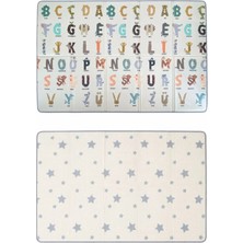 Coolmats 200X130X1 cm Türkçe Alfabe & Yıldızlar Katlanabilir Oyun Matı