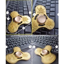 Oyuncak Sahili Stres Çarkı Metal Gladyatör Kılıç Kabartma Model 3 Kol Demir Oyun Çarkı Gold