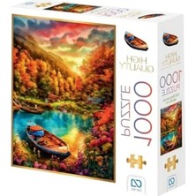 Larskas Göl Manzarası Temalı 1000 Parça Puzzle, 2,2mm Kalınlık ve 48X68CM Boyutuyla