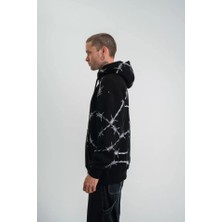 Deluxe Takı ve Giyim Polızeı Premium Kalite Kapşonlu Varak ve Pano Baskılı Sweatshirt - Siyah