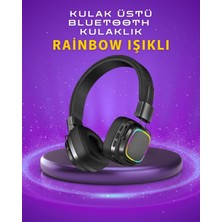 MiraLive Renkli Işık Efektli Bluetooth 5.3 Müzik Kulaklığı