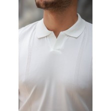 Deluxe Takı ve Giyim Erkek Hemşire Yaka Kısa Kollu Tişört