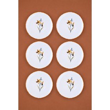 Tabak Evi Porselen Azelya Pasta Tabağı 19,50CM Aly4 6 Kişilik 6 Parça