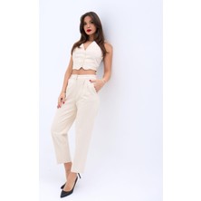 Deluxe Takı ve Giyim 6917 Pantolon-Bej
