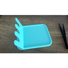 Filamel 4 Bölmeli Pratik Kirli Kaşıklık - Tezgah Üstü Kepçe ve Spatula Altlığı Isıya Dayanıklı Kepçelik