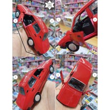 Oyuncak Sahili Renault Toros Klasik Nostalji Model Metal Reno Araba Kapı Açılır Işık Ses Koleksiyon Model Kırmızı