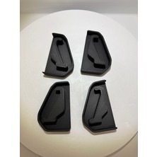 Filamel Tesla Model Y Uyumlu Koltuk Rayı Koruma Kapağı - Ön Koltuk Altı Ray Kapatıcı 4'lü Set (Siyah)