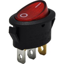 Zapex AF134B Oval Işıklı Anahtar Kırmızı (50 Adet)