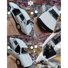 Oyuncak Sahili Renault Toros Klasik Nostalji Model Metal Araba Kapı Açılır Işık Ses Koleksiyon Model Beyaz