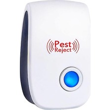 Larskas Pest Reject Ultrasonik Haşere Kovucu, 80-120 M² Koruma Alanı, 22-65 Khz Frekans, Fare Sıçan Böcek Kovucu, Beyaz, 5 Watt, Model PM-5514