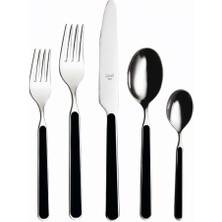Mepra Fantasia Nero 4mm Paslanmaz Çelik 72 Parça 12 Kişilik Çatal Kaşık Bıçak Takımı