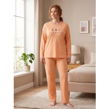 Sleeproom Bisiklet Yaka Çiçekli Mevsimlik Kadın Pijama Takımı