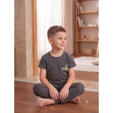 Sleeproom Yazlık Erkek Çocuk Emoji Baskı Pijama Takım
