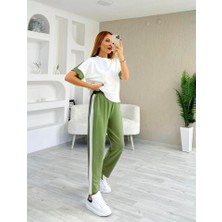 Deluxe Takı ve Giyim Kadın Modal Dokulu Kumaş Yanı Şeritli Takım