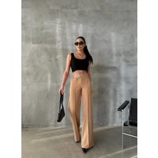 Deluxe Takı ve Giyim Dreams Etiketli Palazzo Pantolon - Bej