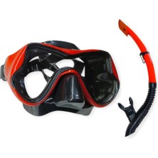 Senson Star Diving Dalış Maskesi ve Snorkel Yetişkin - 51714-KIRMIZI (Lisinya)