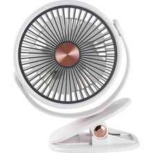 Marsilyan Feny FN-F70 Beyaz 3 Kademeli Hız Kıstırmalı Ayak 360DERECE Dönüş 6" Kanat Masaüstü Dahili 1800MAH Bataryalı Type-C Şarj Girişli VANTILATÖR(1923)