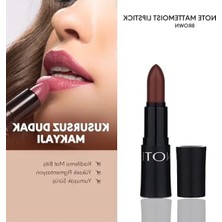 Aesco Mat Bitişli Kremsi Ruj - Kahverengi