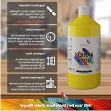 Aesco Dayanıklı Sarı Akrilik Boya 1000 gr