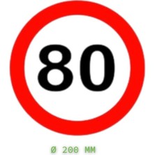 Opersan Hız Limit Etiketi 80 Km (Ø 200 Mm)