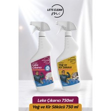 letsClean Maksimum Etki Leke Çıkarıcı ve Yağ Çözücü Temizlik Seti 750 ml + 750 ml