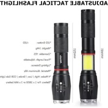 Aesco 8000 Lümen Cob Lambalı Mıknatıslı El Feneri - 6 Mod