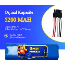 Ümit Maker Dreame D20 Pro Robot Süpürge 5200 Mah Batarya