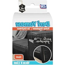 Aesco Kendinden Yapışkanlı Deri Tamir Yaması, 1,5 Metre x 100 Mm, Siyah