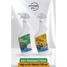 letsClean Derz Temizleyici ve Yağ Sökücü Yoğun Etkili Temizlik Paketi 750 ml + 750 ml