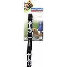 Aesco Siyah Naylon Kayışlı Köpek Tasma 1.5 cm x 72"