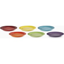 Le Creuset Rainbow Taş Seramik 6'lı Yan Servis Tabağı Seti 22 cm